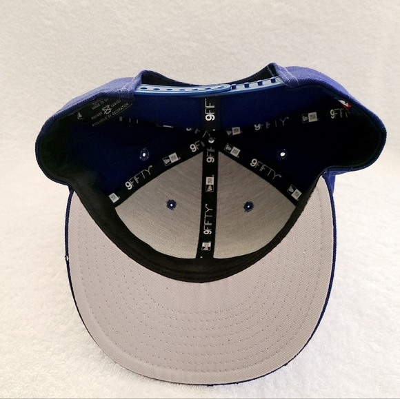 Vintage Los Angeles Dodgers New Era Blue Snapback Hat 9Fifty World Series Champs - Picture 5 of 9